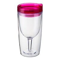 Alcoholder Spill Proof Wine Sippy Cup - Ruby Pink (050247) by Camec