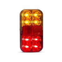 LED Stop/Tail/Indicator Lamp 12/24V with Reflector & 4 Pin Plug (149BARM4P) By LED Autolamps