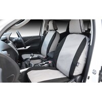 Canvas Seat Cover for Isuzu D-MAX Single Cab (2020-on) Single cab, twin bucket airbag seats w/ console cover (22006) by MSA 4x4