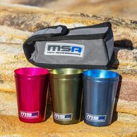 Accessories - Travel Cup Set of 6 incl Canvas Bag (TC6) by MSA 4x4