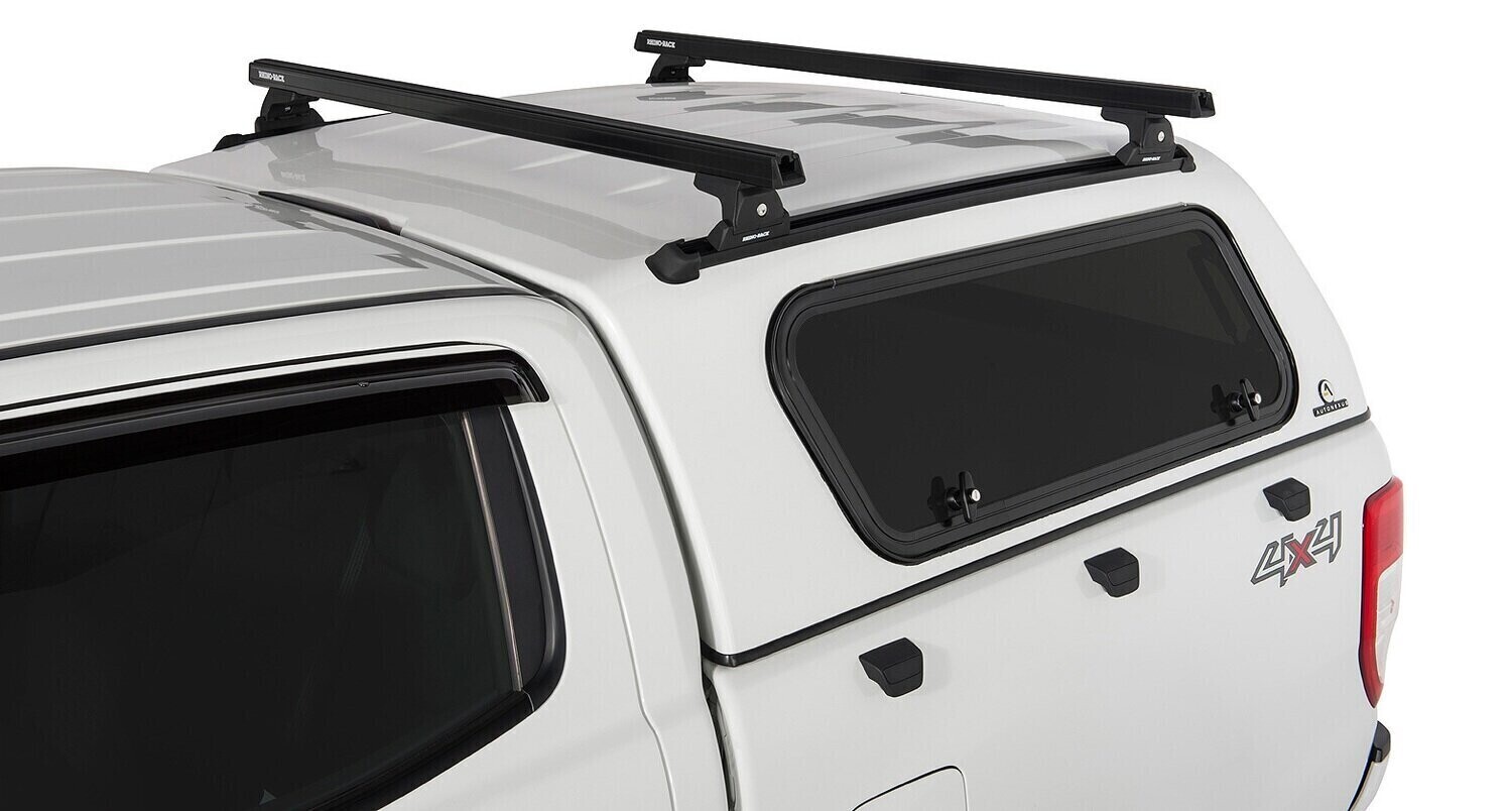 Heavy Duty RLT600 Fixed Mount Black 2 Bar Canopy Roof Rack (JC00649