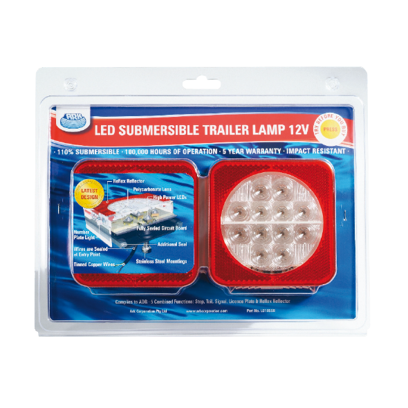 LED Submersible Trailer Lamp Set of 2 (LD10SSB) by Ark Corp.