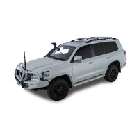 Vortex SX Silver 2 Bar Roof Rack for Toyota LandCruiser 4dr 4WD 100 Series With Roof Rails 1998-2007 (JA9144) by Rhino Rack