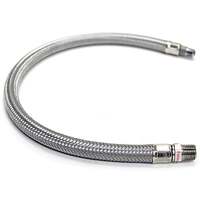 Stainless Steel Braided Leader Hose-1/8in Male to 1/4in Male (V92803) by Bushranger
